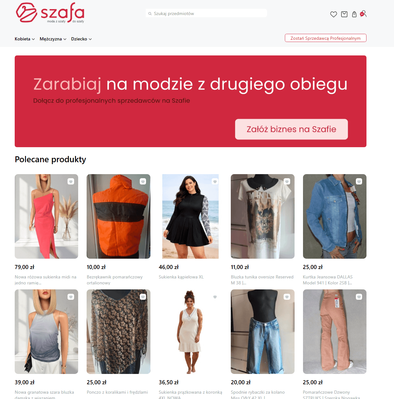 Szafa.pl - strona tytułowa